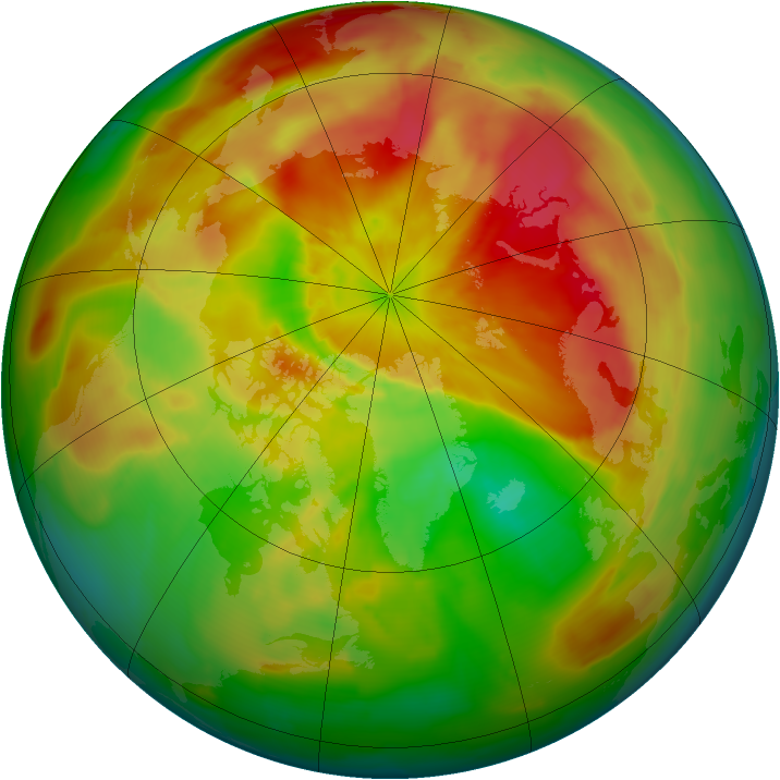 Arctic ozone map for 06 April 2012